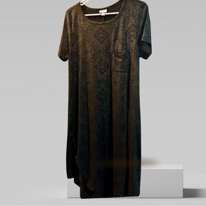 LuLaRoe Large Black Sparkle Dress